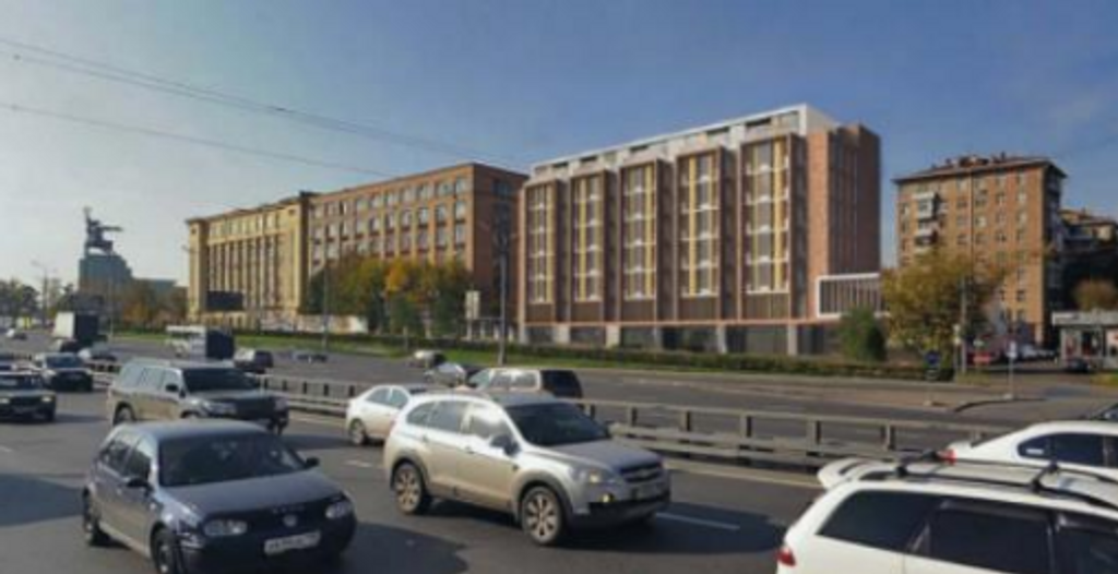 Современный строящийся бизнес центр на первой линии Проспекта Мира